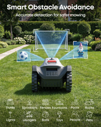 Wire-Free Robotic Lawn Mower for Gardens Up to 500m2 with AI Vision Navigation & 3D Obstacle Avoidance